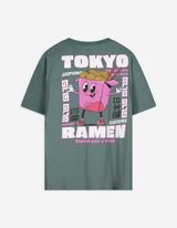 T-shirt - Nadruk na plecach - turkusowy