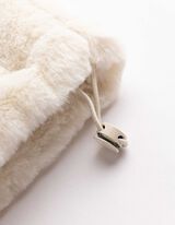 Weste - Pl&uuml;sch - Wei&szlig;