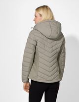 Steppjacke - Kapuze - dunkelgr&uuml;n