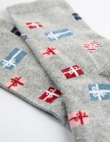 Sokken - Kerst - lichtgrijs