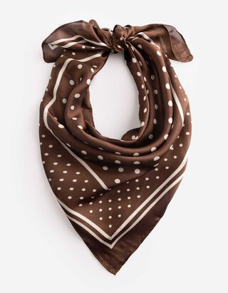 Tuch - Polka Dots - Braun