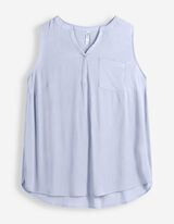 Blusentop - einfarbig - hellblau