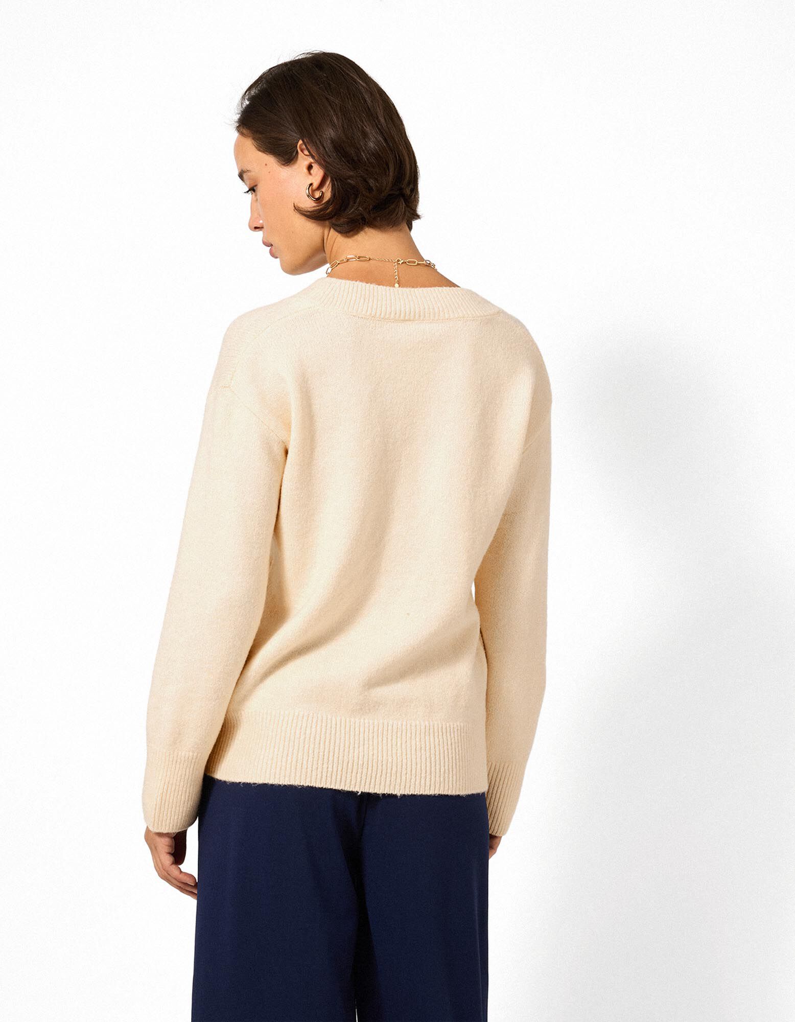 Pullover - Oversized Fit - Beige