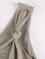 Majica na bretele - vezivanje u čvor - tamno-zelena