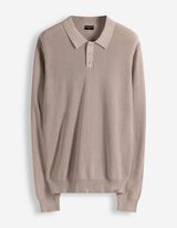 Pull-over - Col polo - Beige