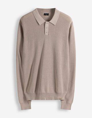 Pullover - Polokragen - beige