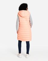 Lang vest - Capuchon met tunnelkoord - lichtrood