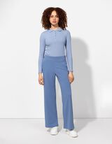 Longsleeve - Geribde structuur - lichtblauw