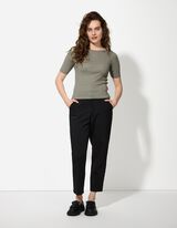 Camicia in maglia - Scollo a barchetta - verde chiaro