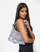 Tasche - Wendepailletten - silberfarben