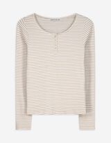 Langarmshirt - Stretchanteil - weiß