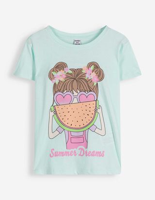 T-shirt - Voorkantprint - blauw