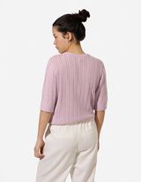 Pullover - Lochstrick - Pink