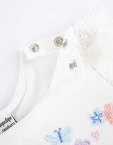 Súprava šiat a legín - Výšivky - bezova