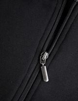 Cropped sweatjack - Capuchon met tunnelkoord - zwart