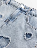 Shorts - Applikation - Hellblau