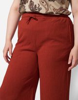 Kalhoty - Normální délka - tmave cervená