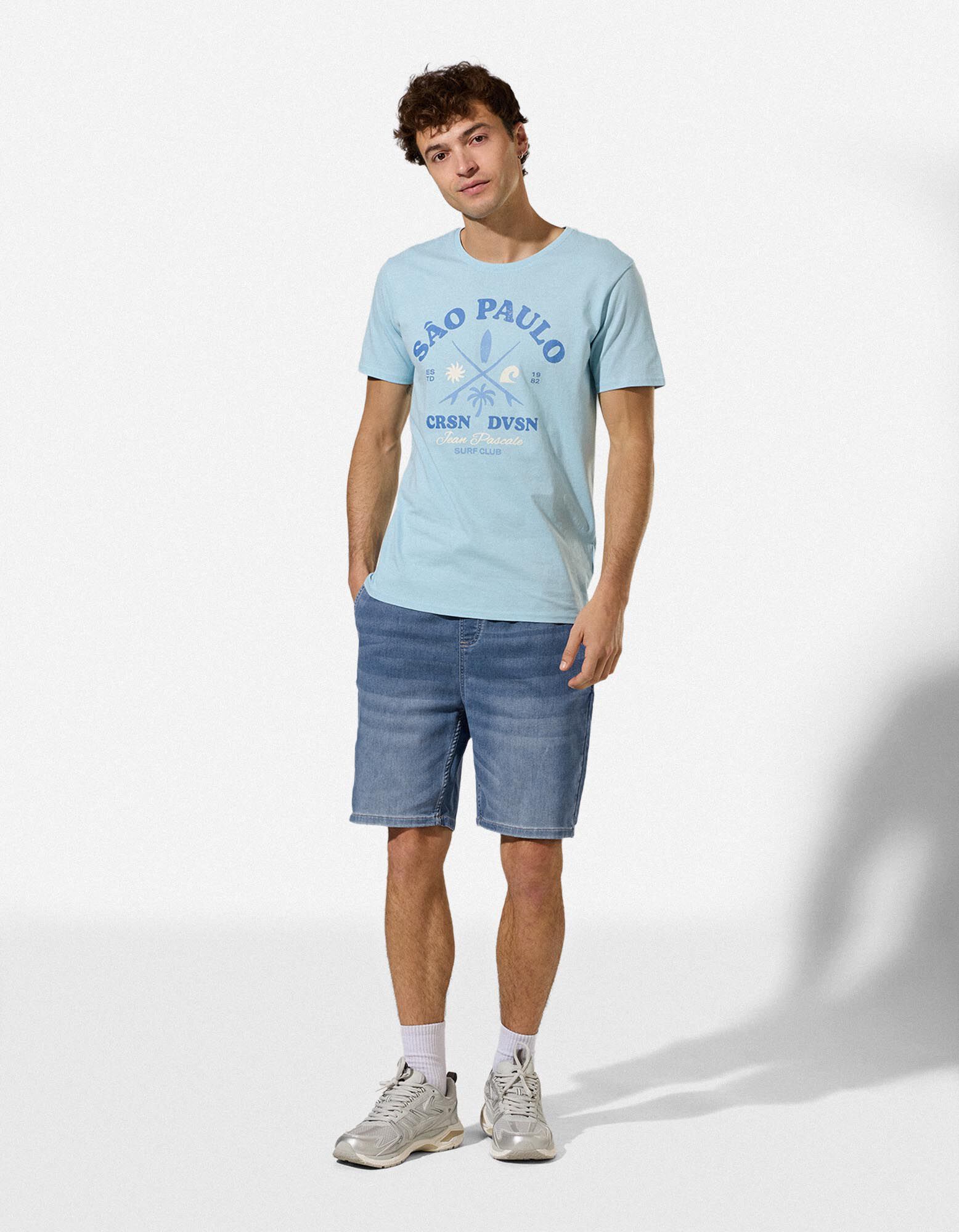 Džinsiniai &scaron;ortai - Jogger Fit - melynas