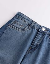 Jeans - Kontrasteins&auml;tze - blau