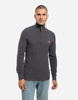 Troyer - Tkanina waflowa - ciemny szary