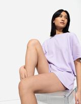 pidžama set od majice i &scaron;ortsa - jednobojna - ljubicasta