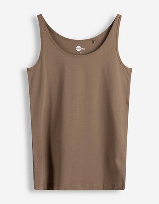Top sans manches - Teneur en stretch - Brun