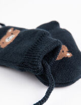 Manopole - fodera in pile - blu scuro