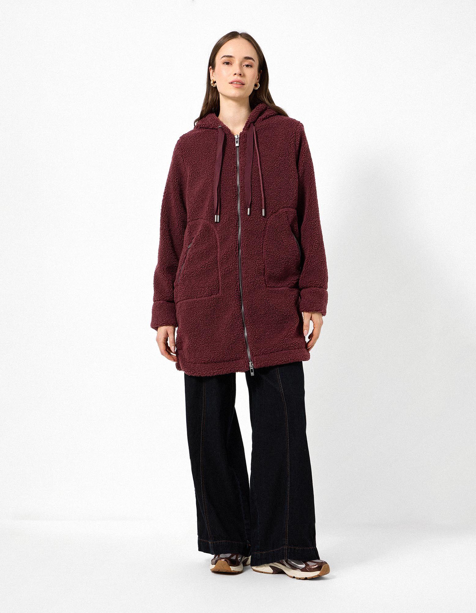 Manteau - Peluche - mauve
