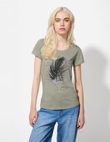 T-shirt - Glitterprint - groen