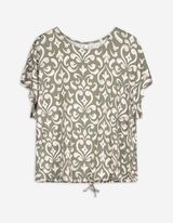 T-shirt - Geknoopt detail - groen