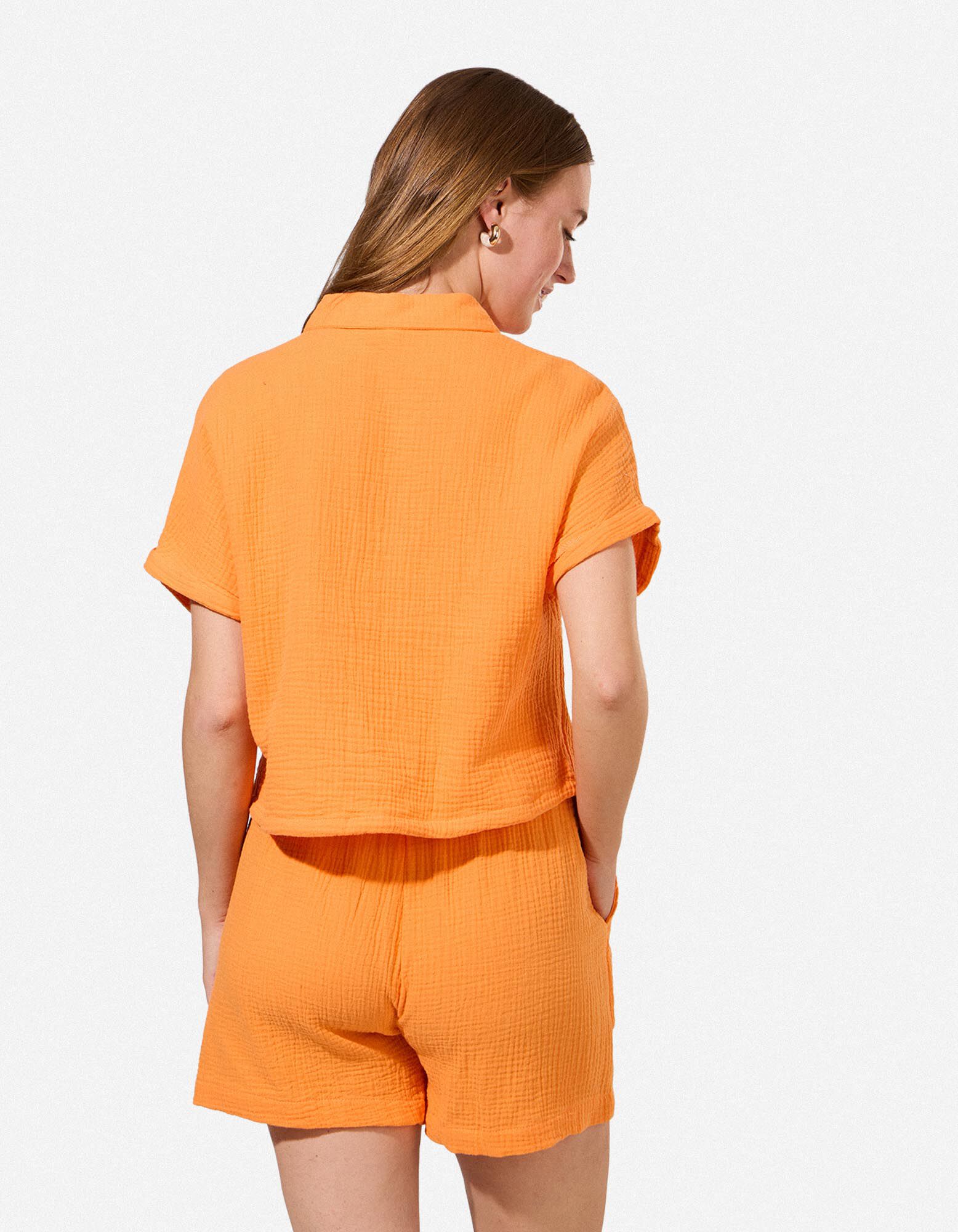Chemise - Mousseline - orange