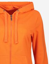 Cipz&aacute;ros meleg&iacute;tőfelső - Kapucni - narancs