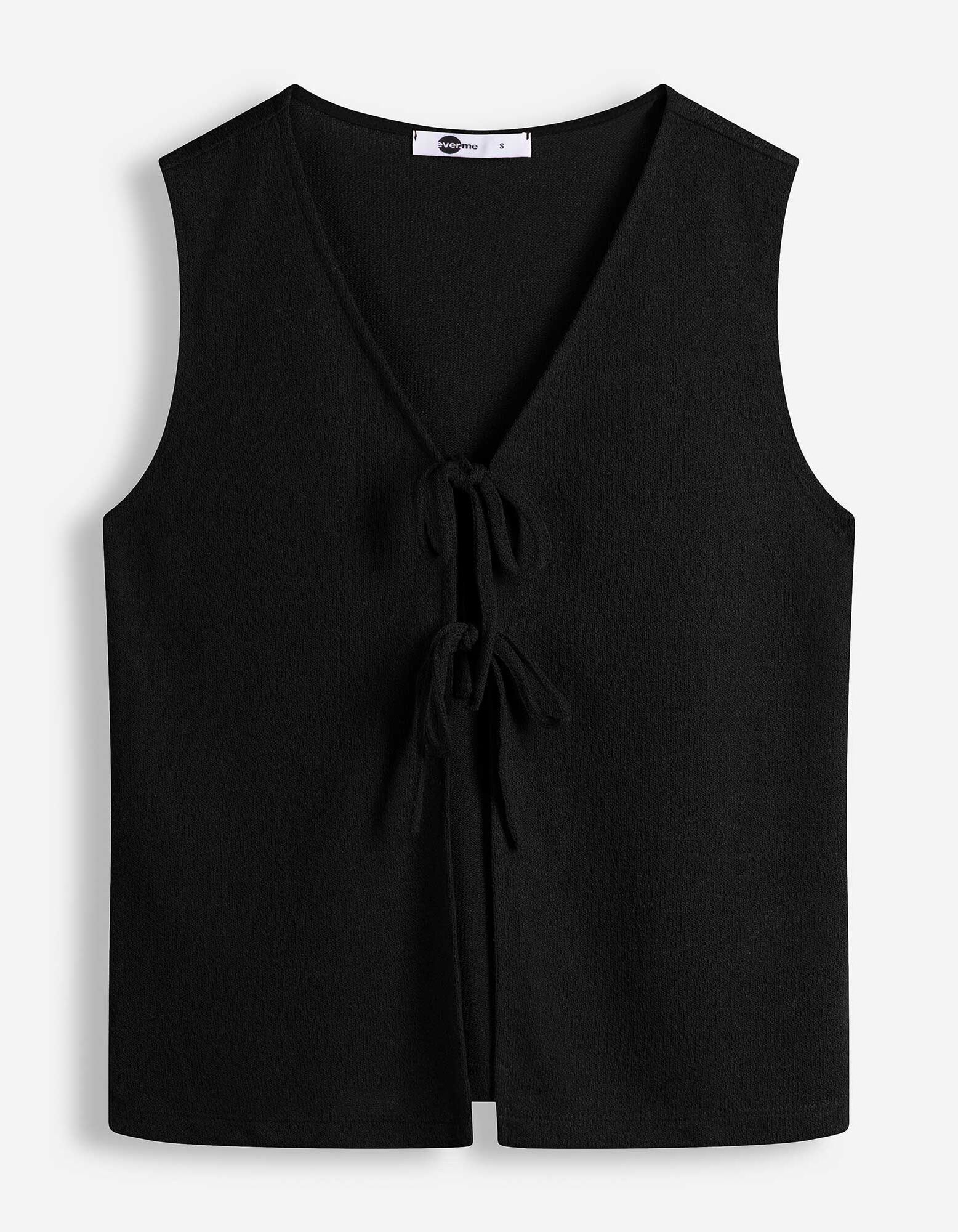 Stricktop - Viskose-Anteil - Schwarz