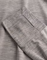 Langarmshirt - Rundhals-Ausschnitt - Hellgrau