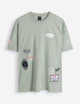 T-Shirt - Allover-Print - hellgr&uuml;n