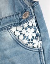 Tuinbroek - Gehaakte kant - lichtblauw