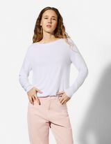 Langarmshirt - einfarbig - wei&szlig;