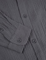 Overhemd - Mousseline - donkergrijs