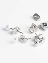 des boucles d'oreilles - Lot de 5 - Argent
