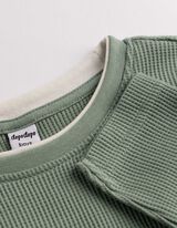 Longsleeve - Wafelstructuur - groen