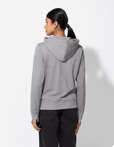 Felpa aperta - Cappuccio con coulisse - grigio