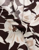 Kleid - Allover-Print - Dunkelbraun