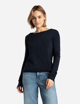 Marškinėliai ilgomis rankovėmis - Užapvalinti galai - tamsiai melynas