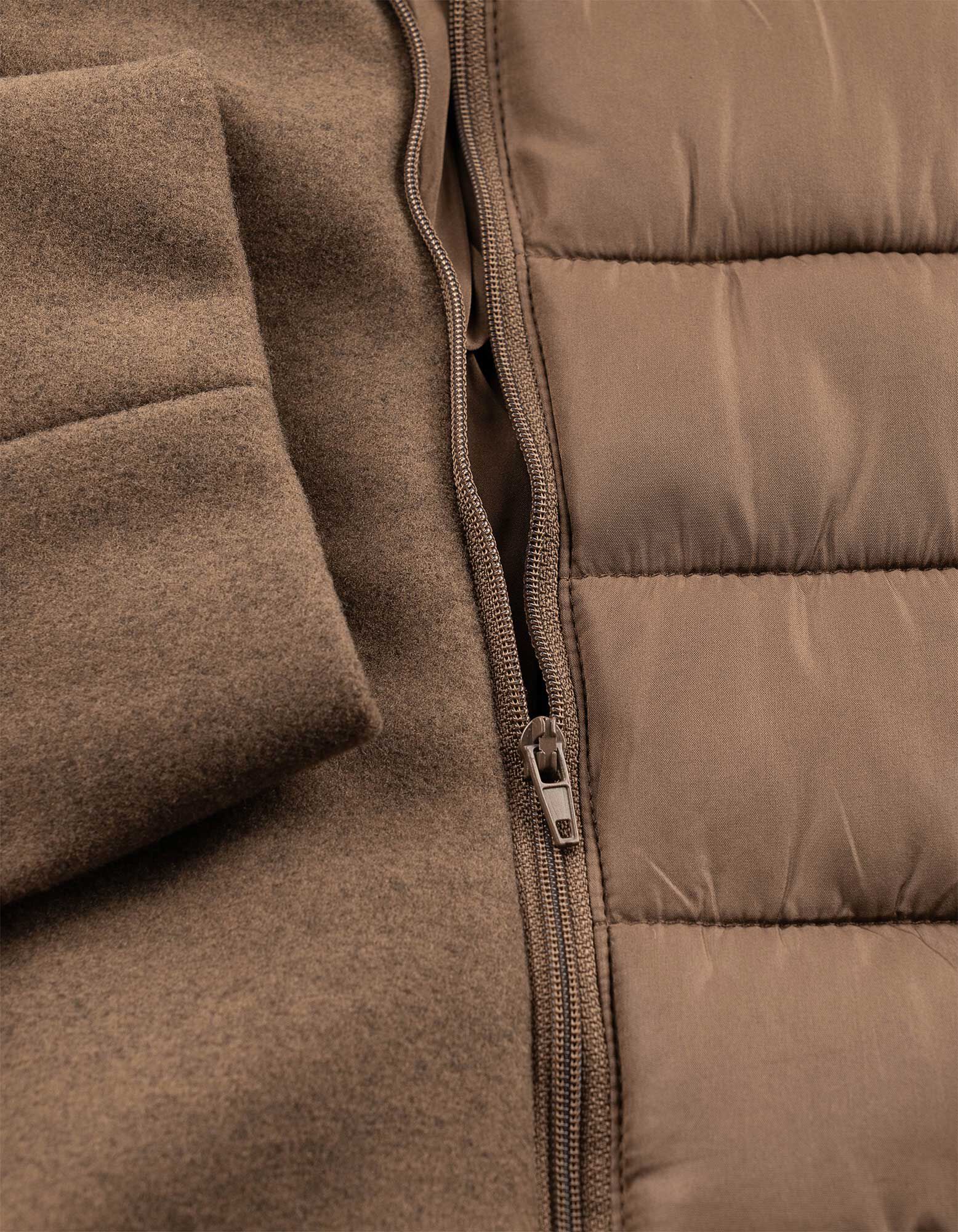 Mantel - Double-Layer-Look - Braun