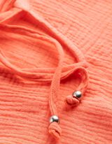Bluse - einfarbig - Orange