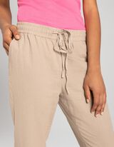 &Scaron;portne hlače - Lanena me&scaron;anica - bez