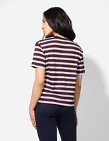 T-Shirt - Streifen - dunkelblau