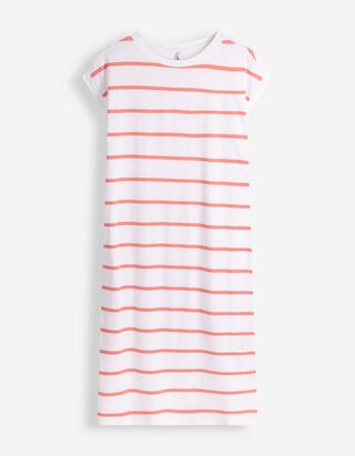 Kleid - Streifen - wei&szlig;