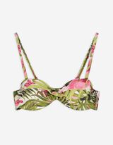 Bikinitop - Allover-Print - hellgrün