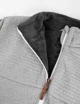 Sweatjacke - Wattierung - hellgrau